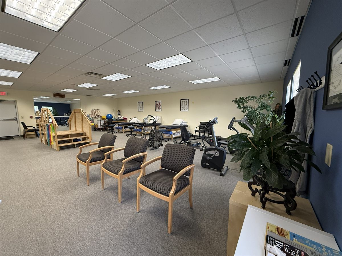 Waiting chairs beside the clinic treatment area